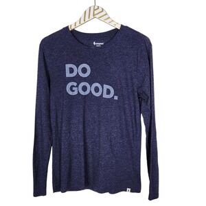 COTOPAXI Do Good Shirt Womens Medium Blue Long Sleeve Graphic Tee Top Crewneck